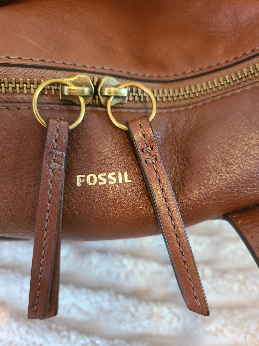 Authentic Fossil Sydney Satchel Bag Genuine Leather